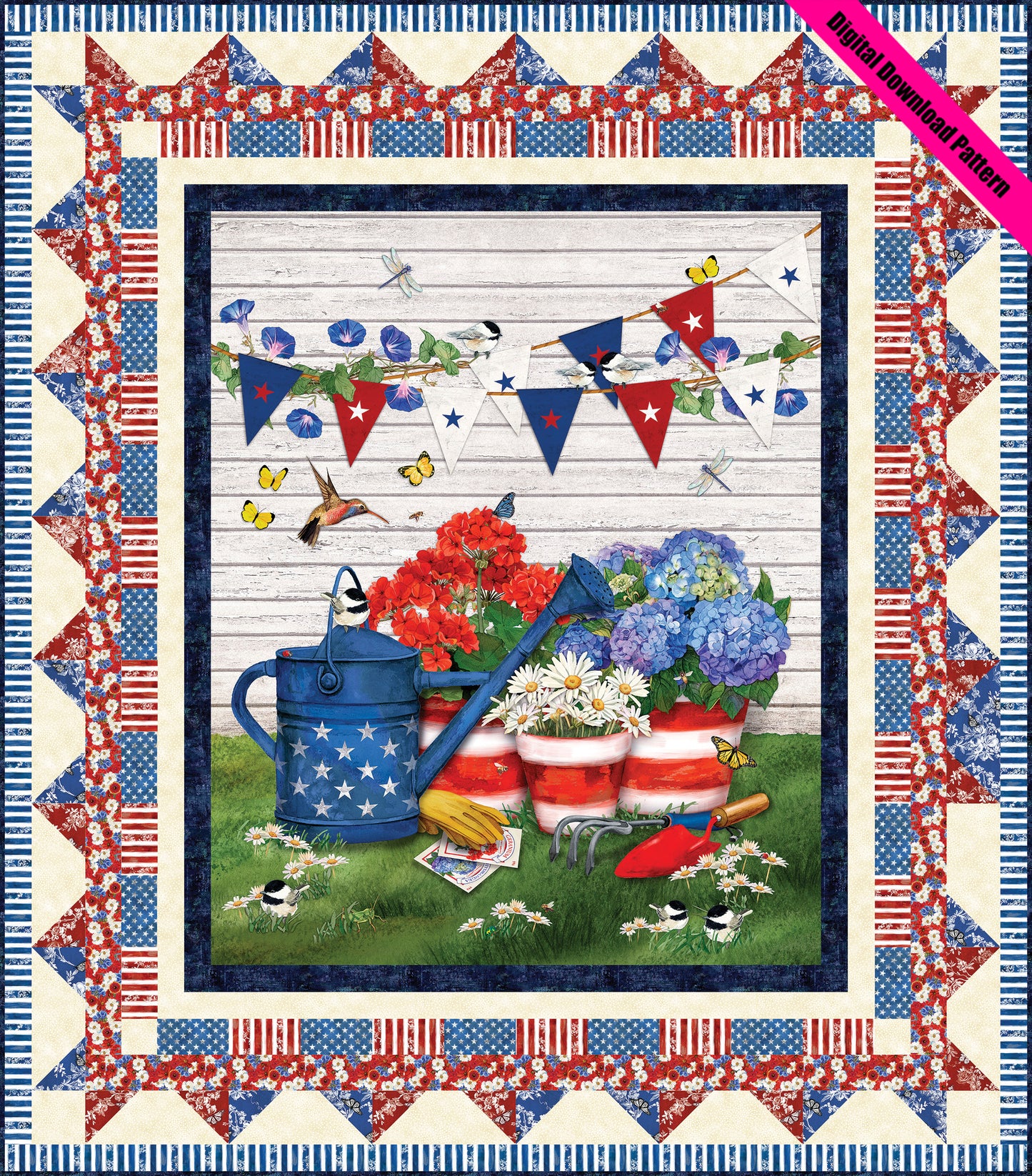 Patriotic Garden Quilt Pattern
