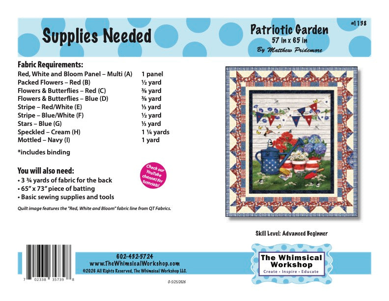Patriotic Garden Quilt Pattern