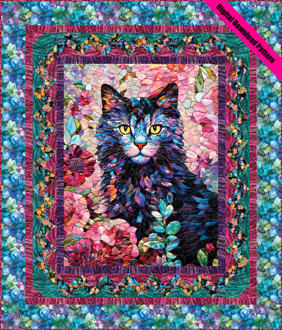 Pretty Kitty Pieced Quilt Pattern