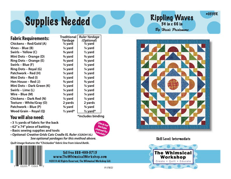 Rippling Waves Quilt Pattern