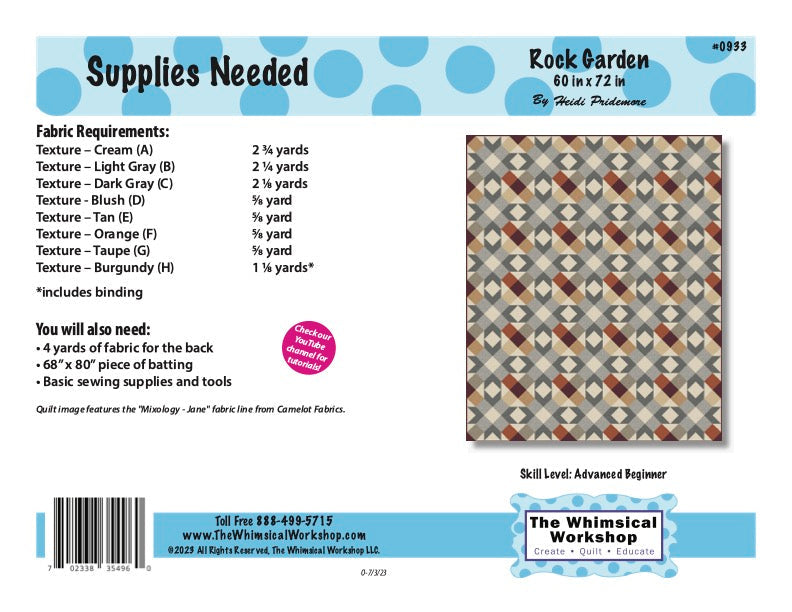 Rock Garden Quilt Pattern