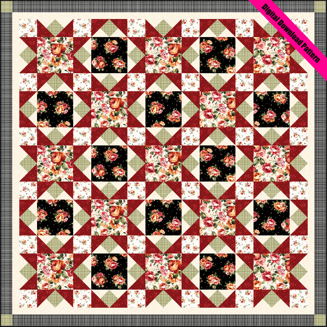 Roses in Bloom Quilt Pattern