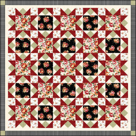 Roses in Bloom Quilt Pattern