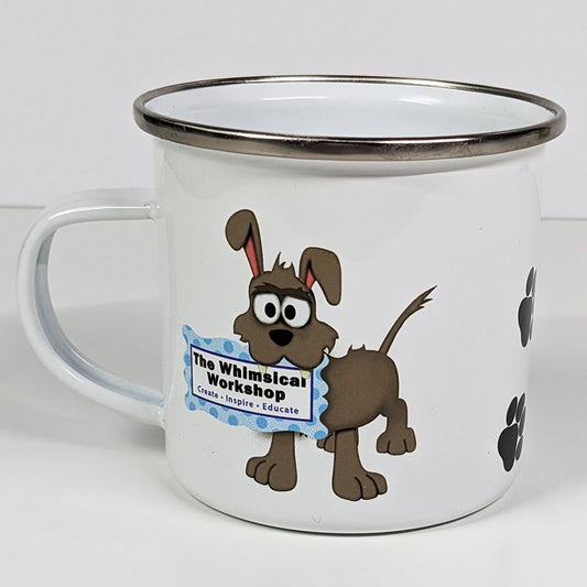 Scrappy the Dog 12oz Enamel Coffee Mug