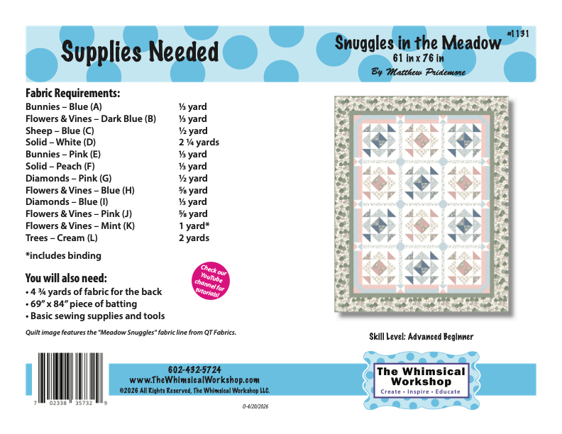 Snuggles in the Meadow Quilt Pattern