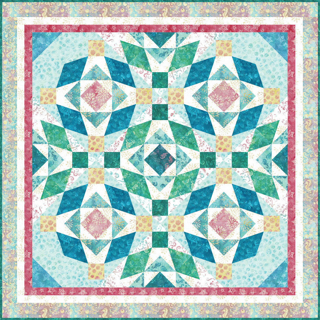 Sparkling Water Quilt Pattern by Heidi Pridemore | Storm at Sea Batik ...