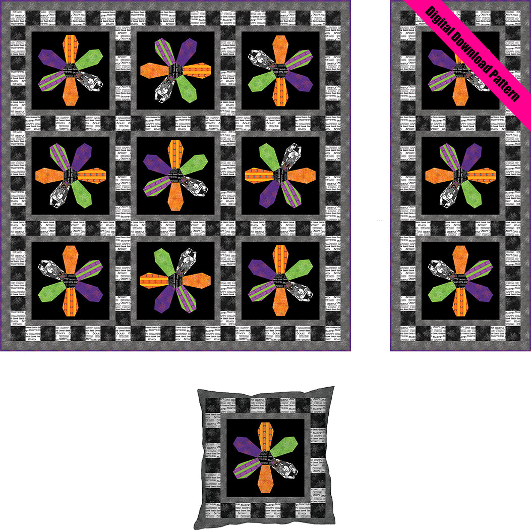 Spooky Blooms Quilt Pattern