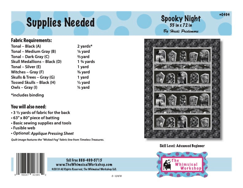 Spooky Night Quilt Pattern