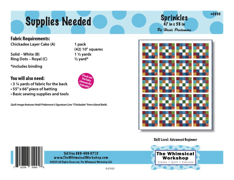 Sprinkles Quilt Pattern