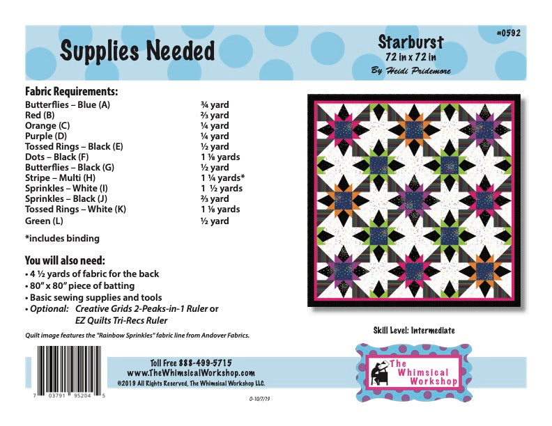 Starburst Quilt Pattern