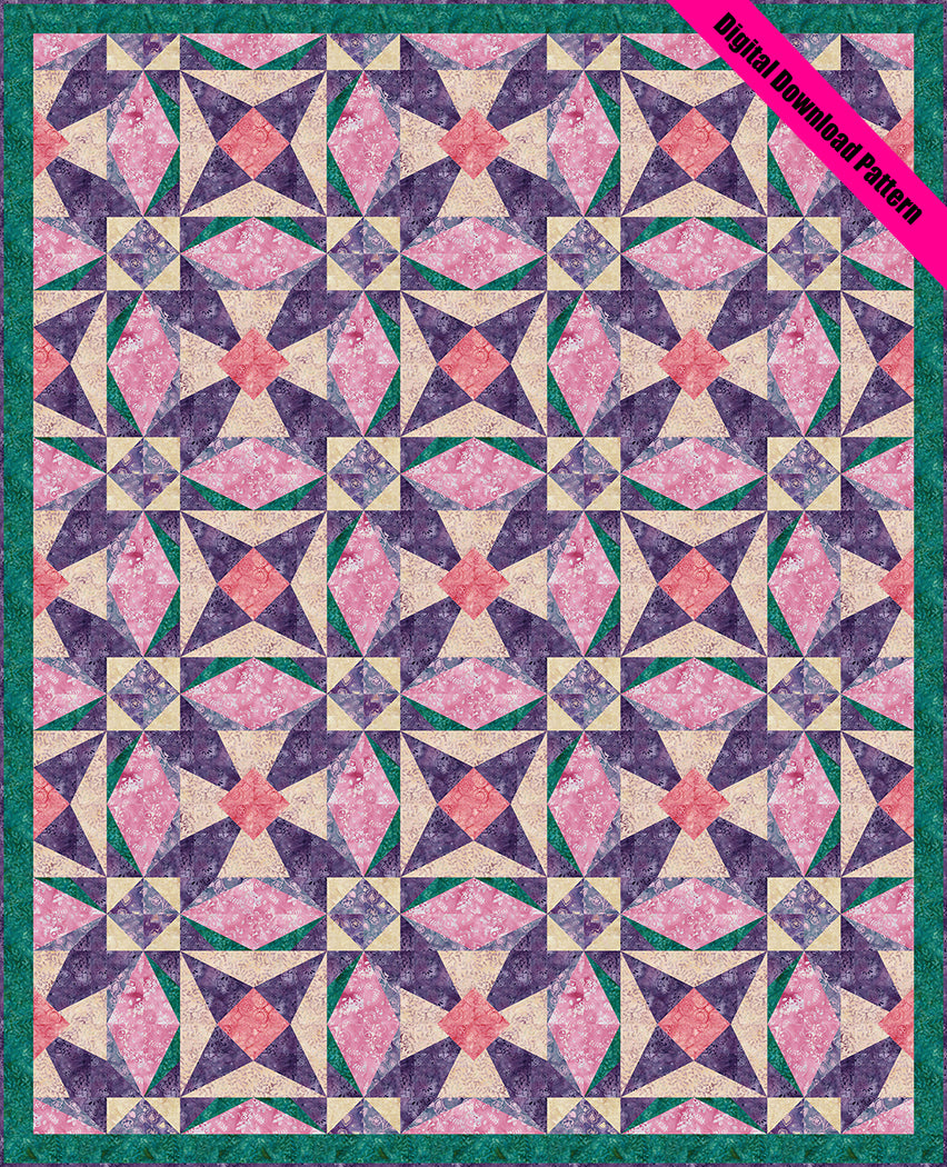 Stars in the Garden Quilt Pattern