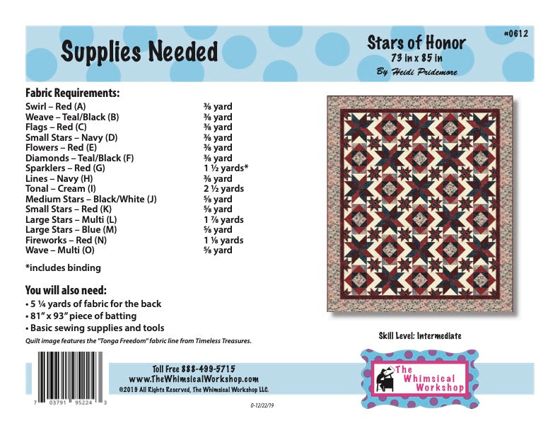 Stars of Honor Quilt Pattern
