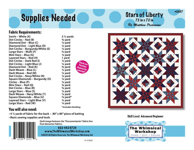 Stars of Liberty Quilt Pattern