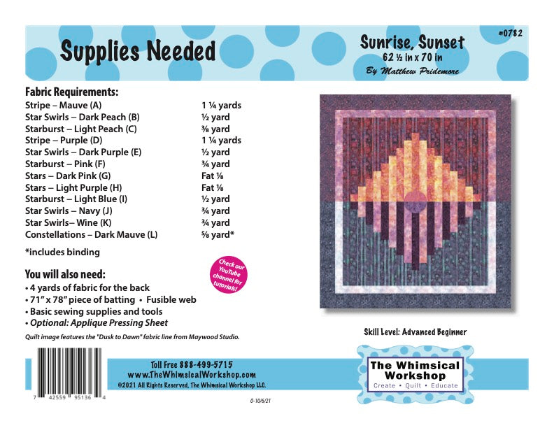 Sunrise Sunset Quilt Pattern