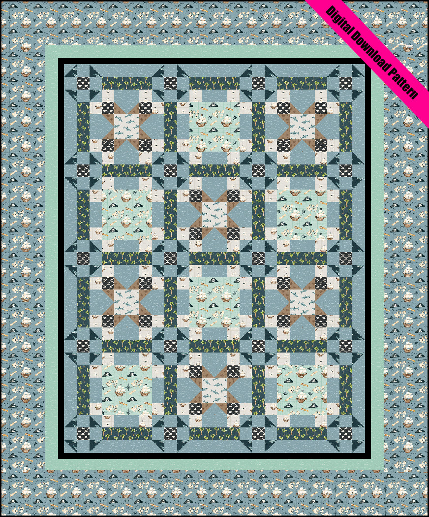 The Jolly Roger Pieced Quilt Pattern