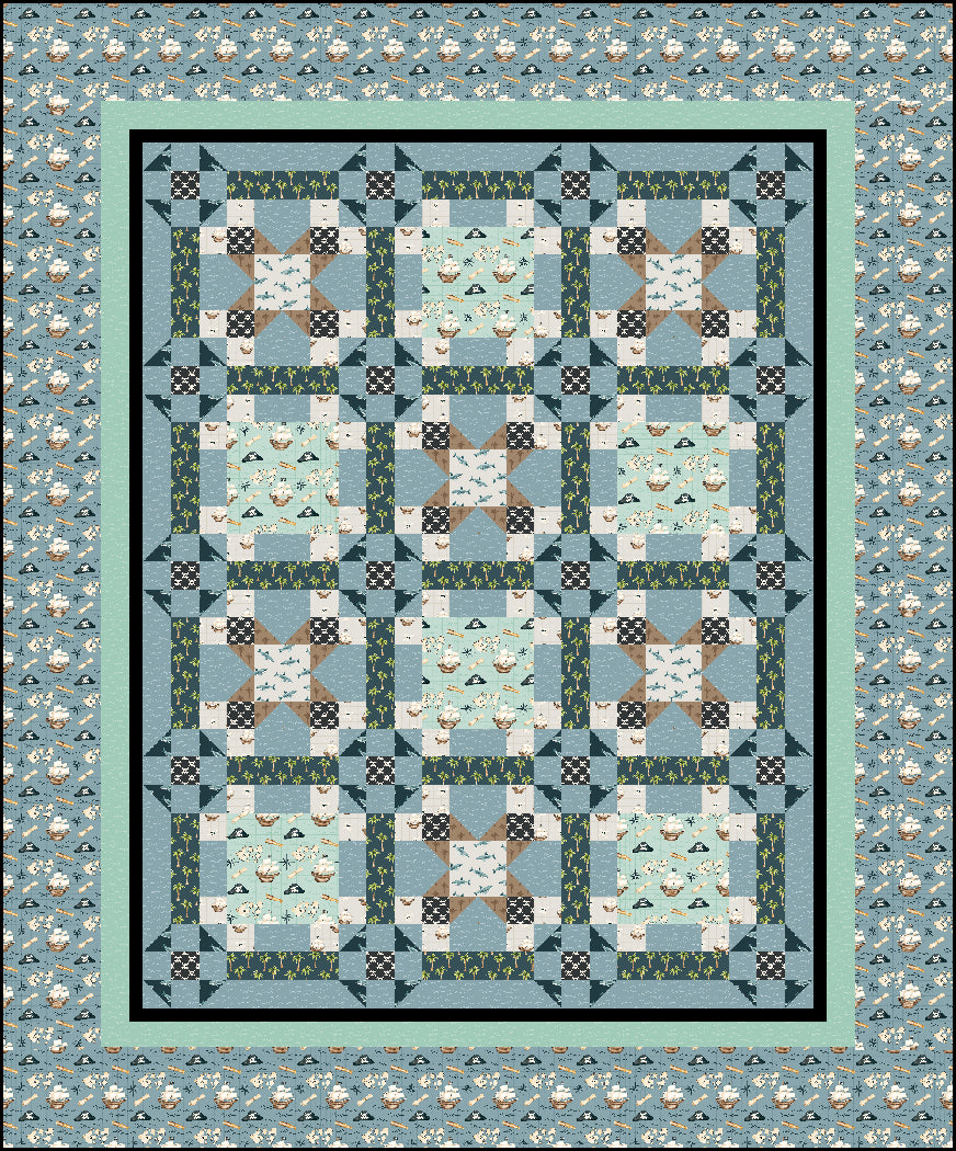 The Jolly Roger Pieced Quilt Pattern
