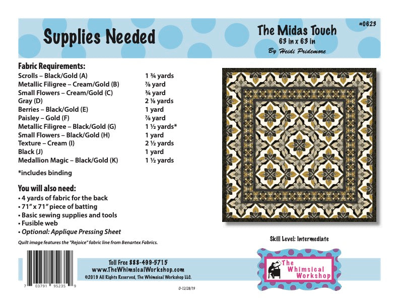 The Midas Touch Quilt Pattern