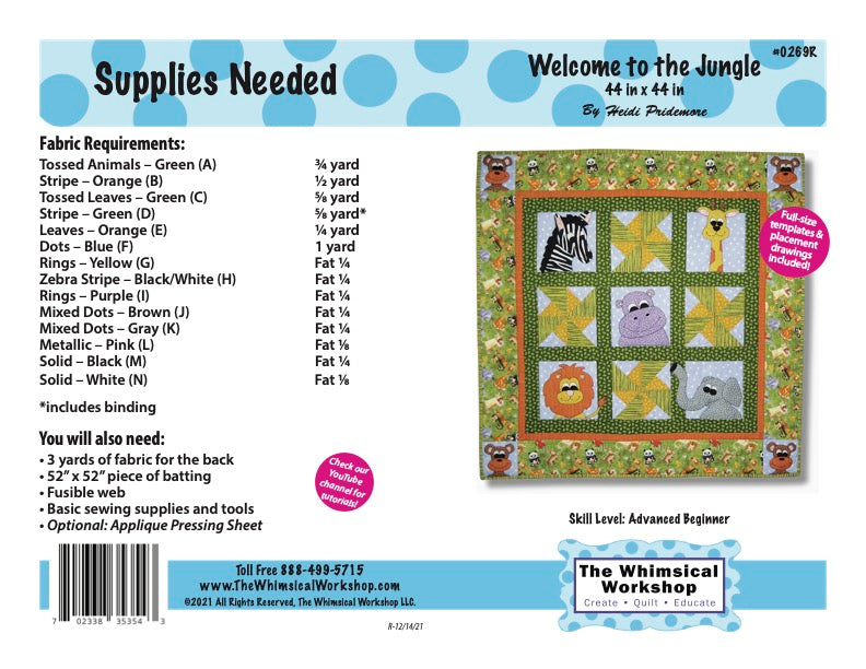 Welcome to the Jungle Quilt Pattern