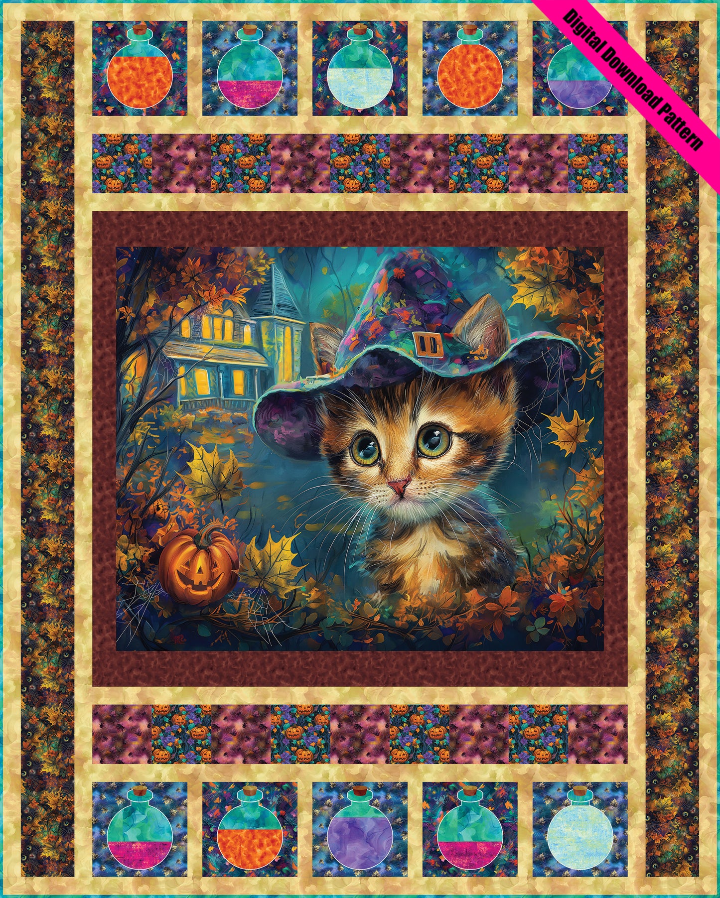Whisker's Potions Quilt Pattern
