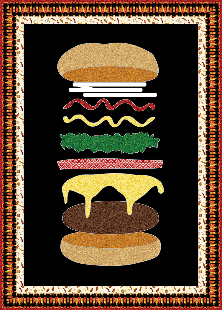 Anatomy of a Burger - Pattern includes two sizes Lap and Wall