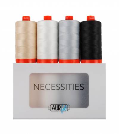 Aurifil Necessities Thread Collection 50wt (4 large spools)