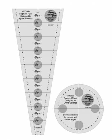 Creative Grids Non-Slip 18 degree Dresden Plate Ruler