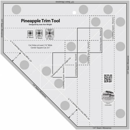 Creative Grids Pineapple Trim Tool (for 6" 8" or 10" finished blocks)