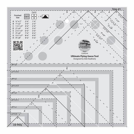 Creative Grids Ultimate Flying Geese Trim up Tool Ruler