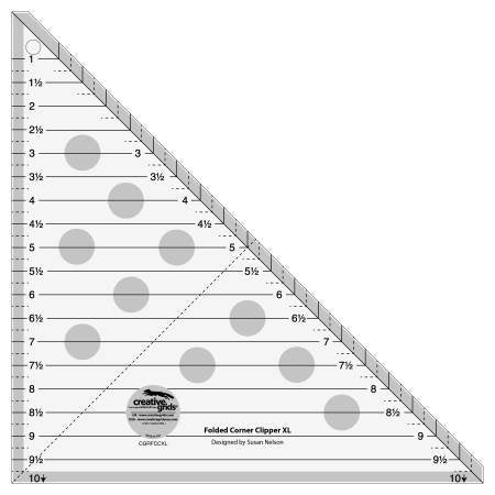 Creative Grids Folded Corner Clipper Tool XL  Quilt and Piecing Ruler