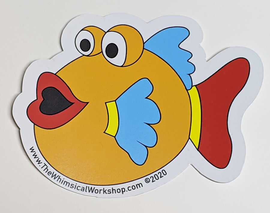 Under the Sea Fishy Sticker - Orange