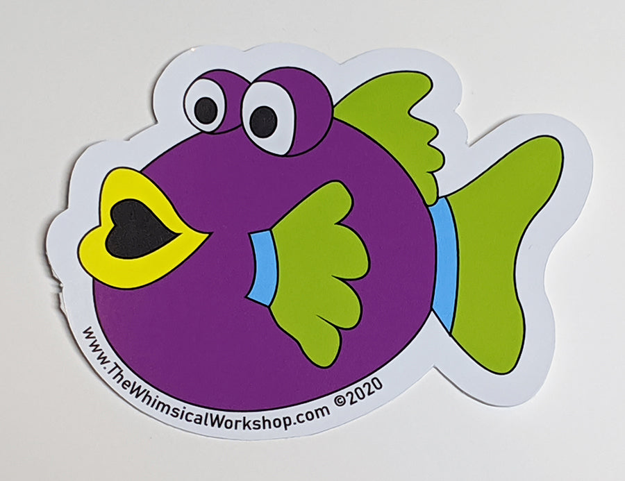 Under the Sea Fishy Sticker - Purple