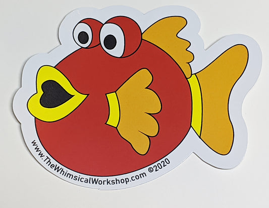 Under the Sea Fishy Sticker - Red