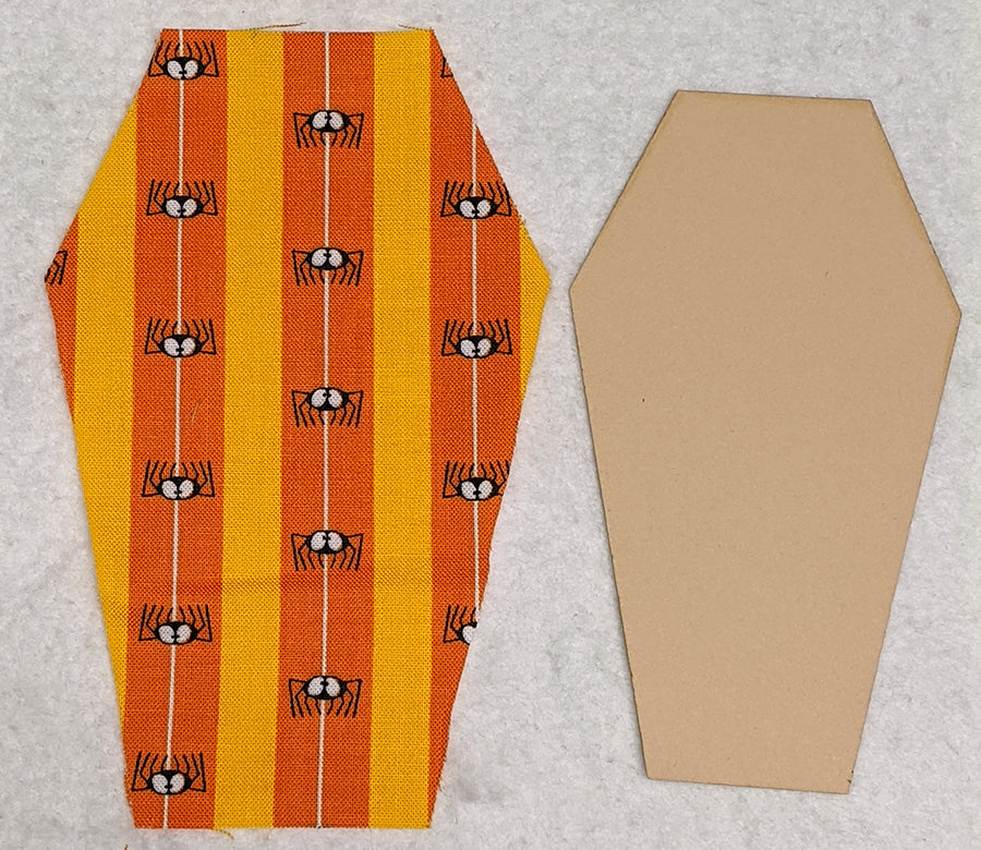 SVG Files for Cricut: Fabric Cutting & Cardstock Templates - 4 ¾” Coffin Variation 01 - Digital Download SVG