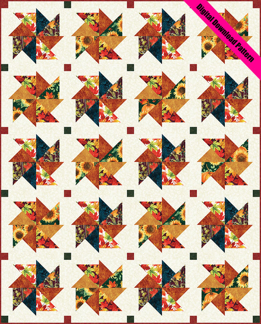 Swirling Leaves - Digital Download Pattern